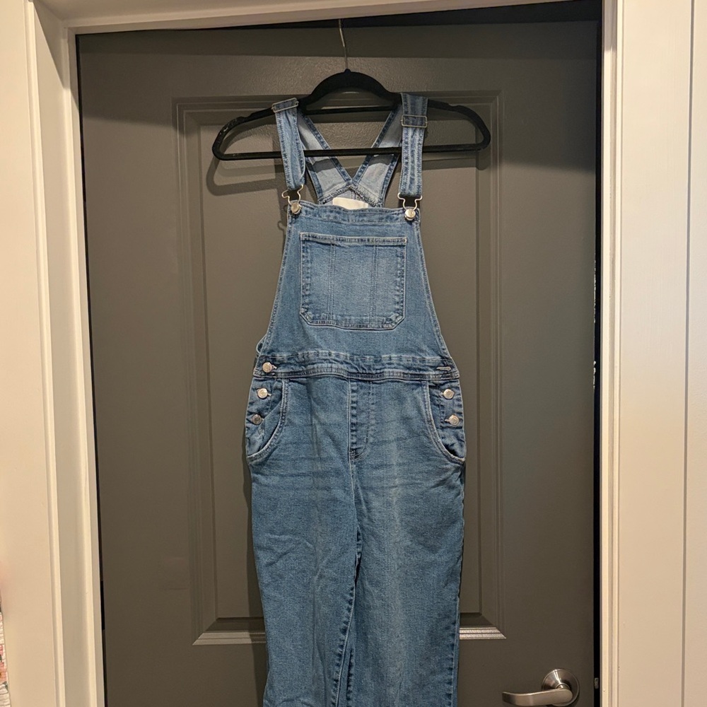 No Boundaries Light Blue Denim Overalls